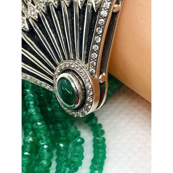 Ivanka Trump 18K 750 Emerald Diamond Lao Tong Collection Tassel Bracelet - Picture 9 of 16